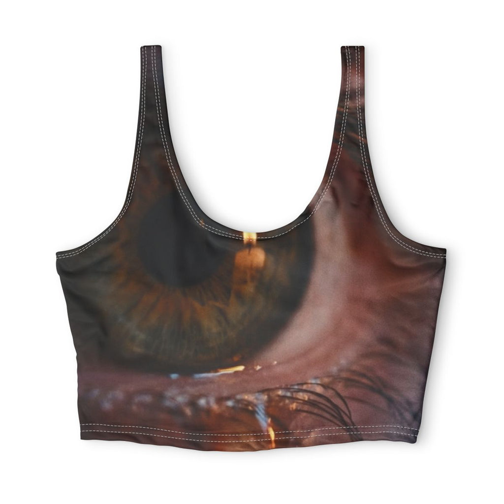Polyester Sports Bra - Amber Iris Reflection Fine Art Print...