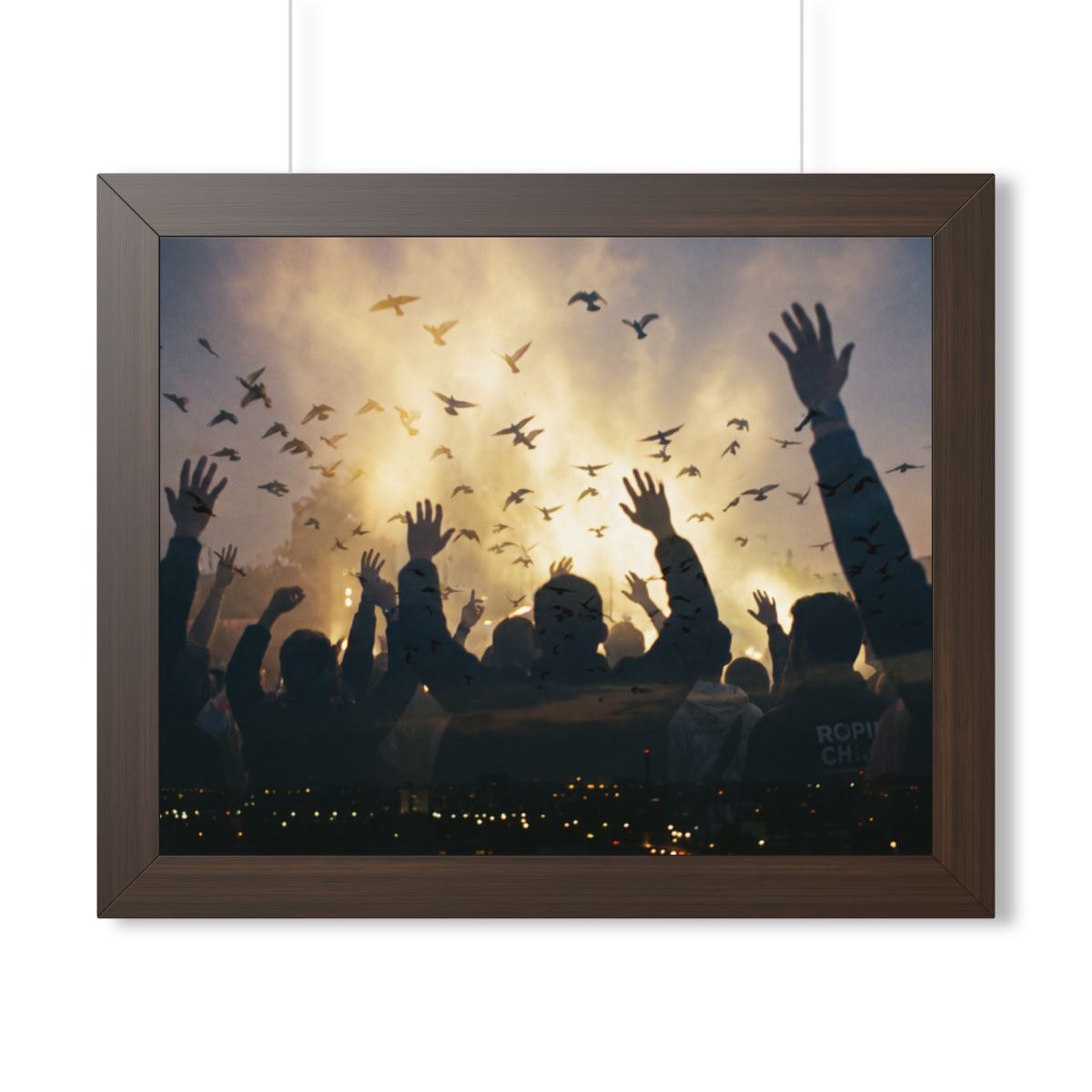 Framed Horizontal Poster - Euphoric Solstice Silhouette Art...