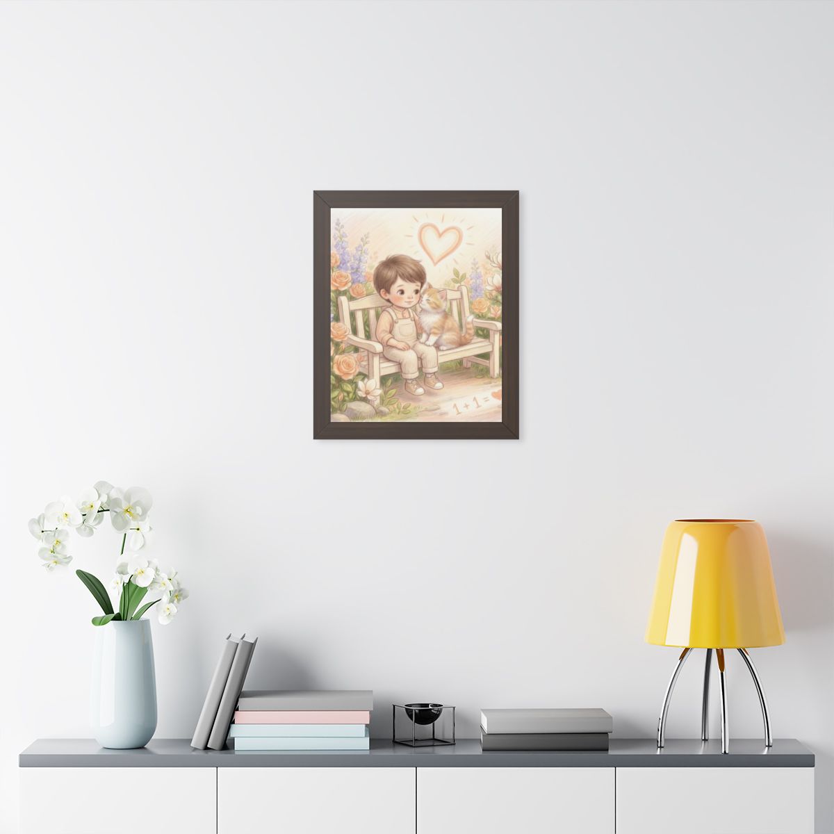 Framed Vertical Poster - Tender Garden Friendship Storybook...