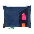Pet Bed - Cozy Midnight Neon Skyline Pet Bed | Echovira...