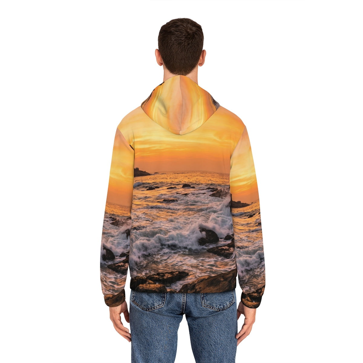 Herren Kapuzenjacke mit durchgehendem Reißverschluss – Golden Coast