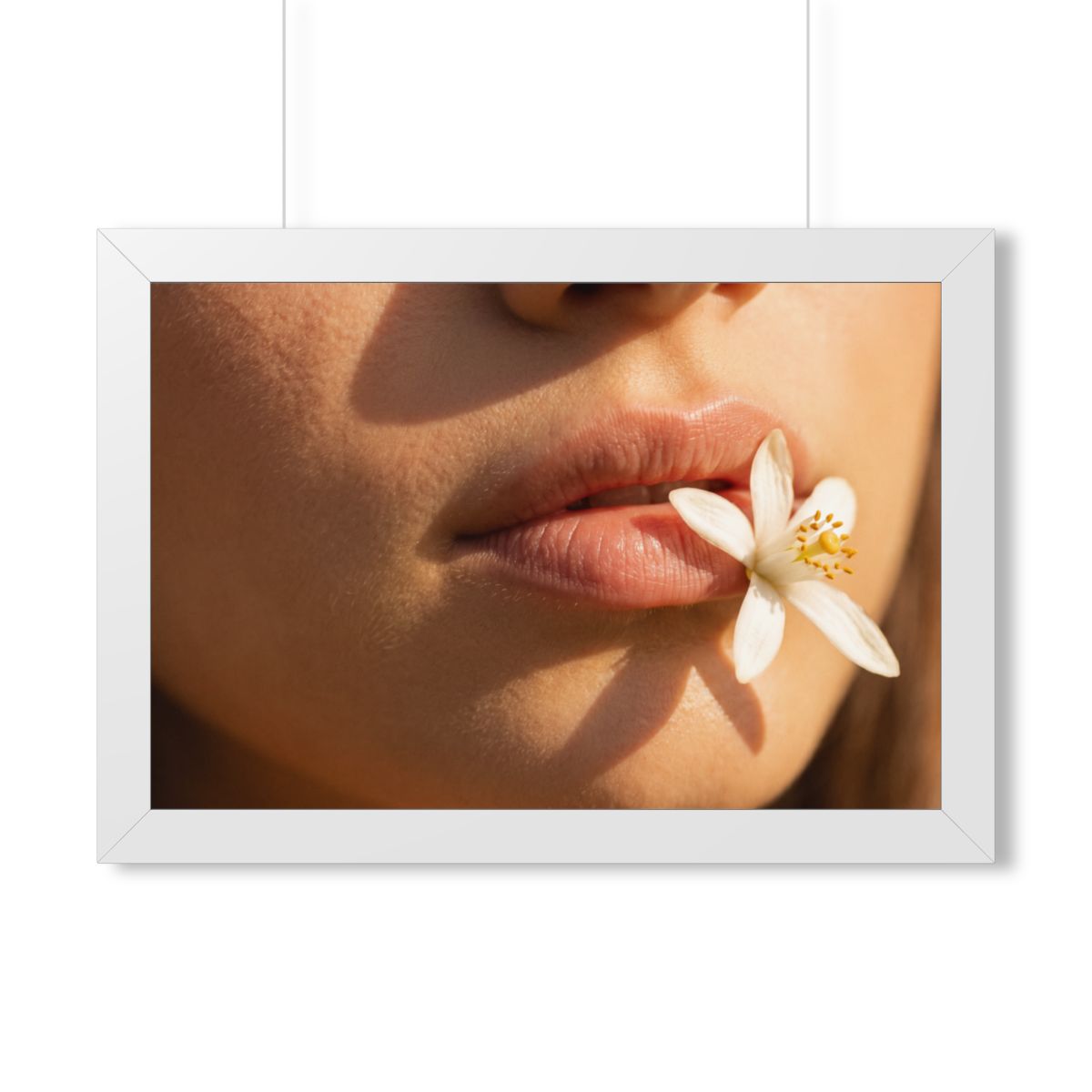 Framed Horizontal Poster - Golden Flora Panorama — White......