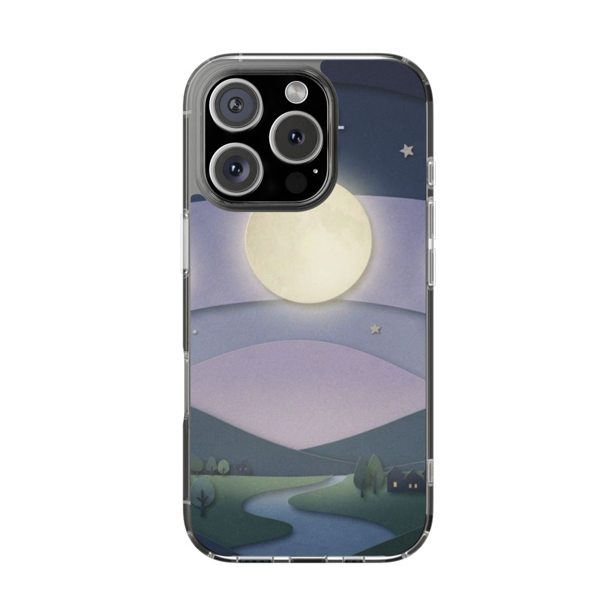 Clear Impact-Resistant Case - Moon | Echovira Gallery