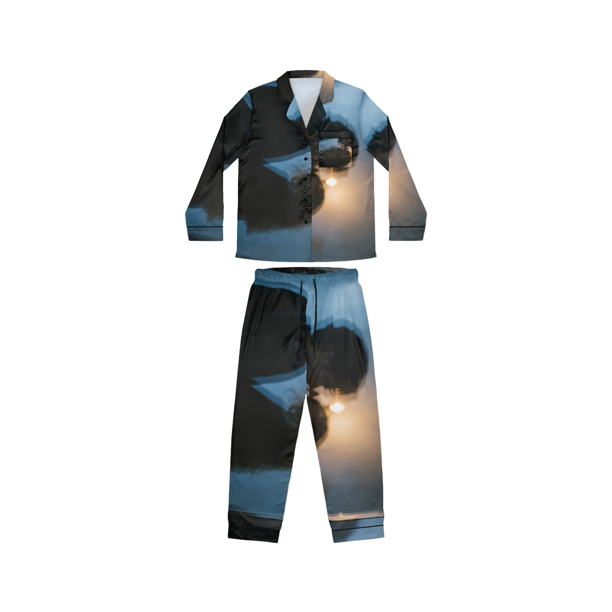 Women's Satin Pajamas - Midnight Shadows Pajamas - Moody......