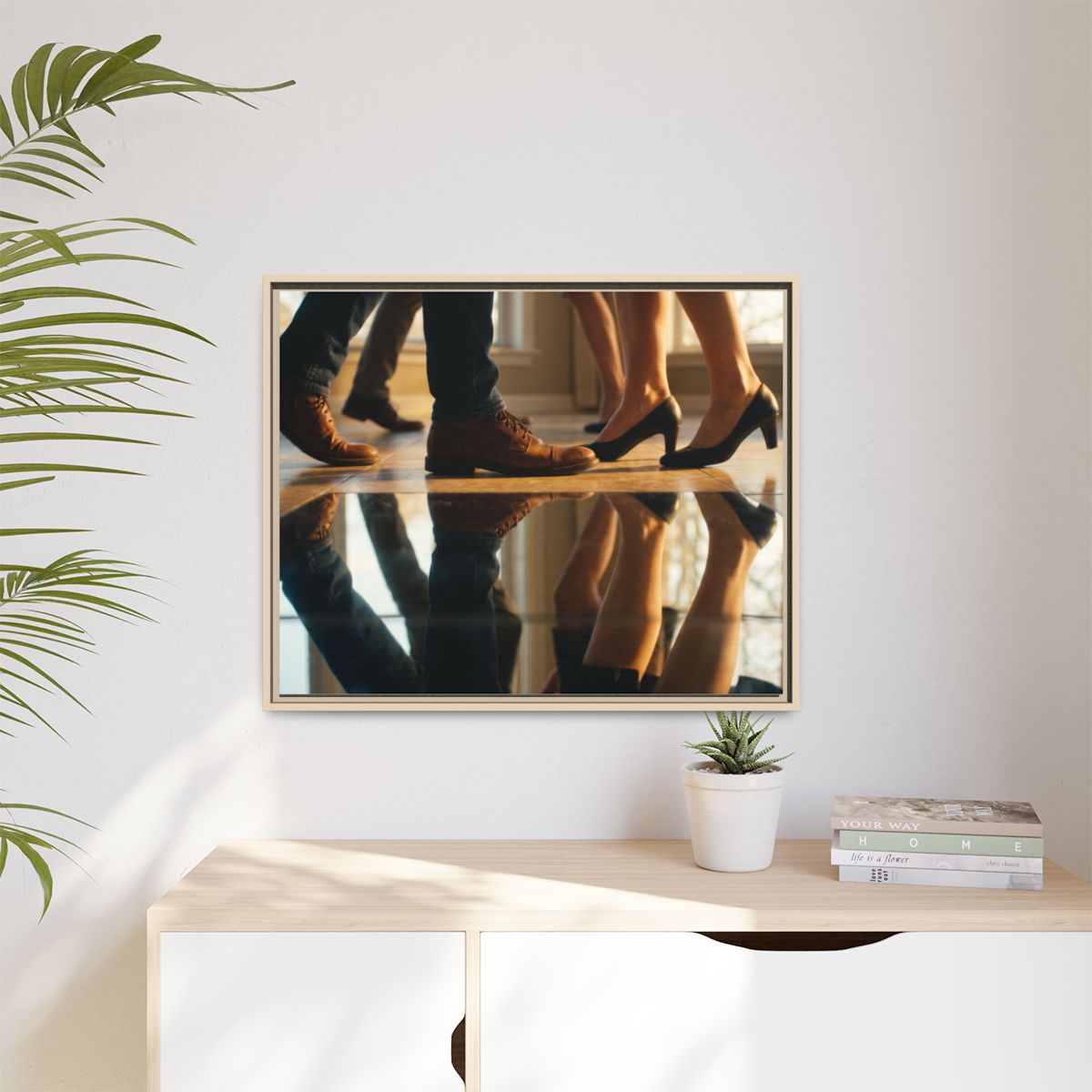 Matte Canvas, Framed - Golden Hour Reflections Cinematic Art...