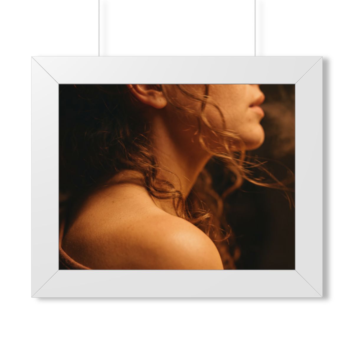 Framed Horizontal Poster - Golden Hour Silhouette Art —... |...