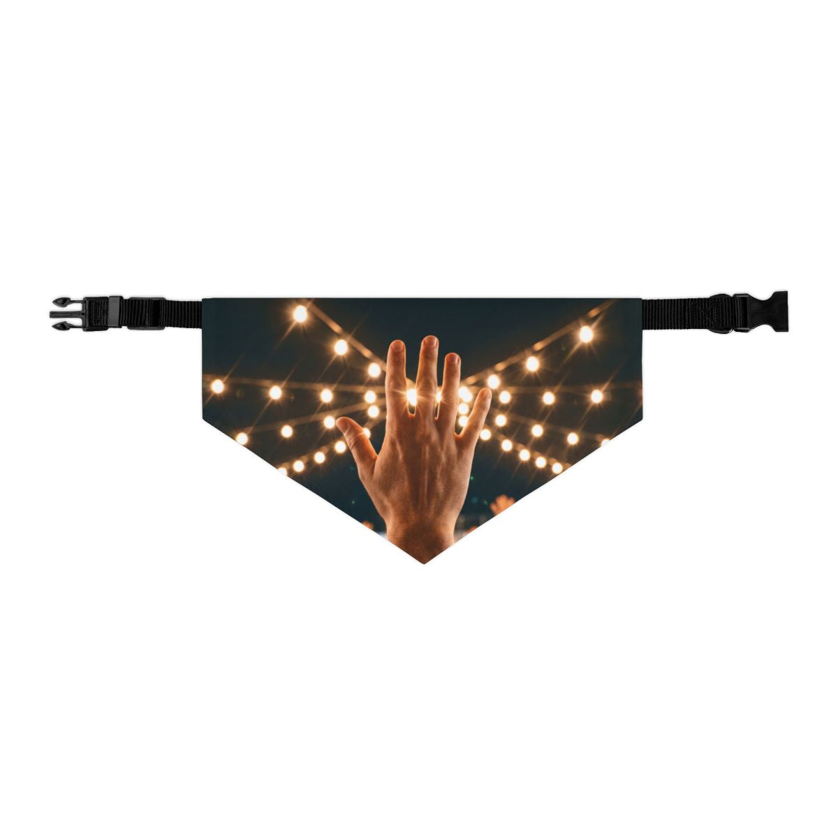 Pet Bandana Collar - Golden Festival Lights Hand Celebration...