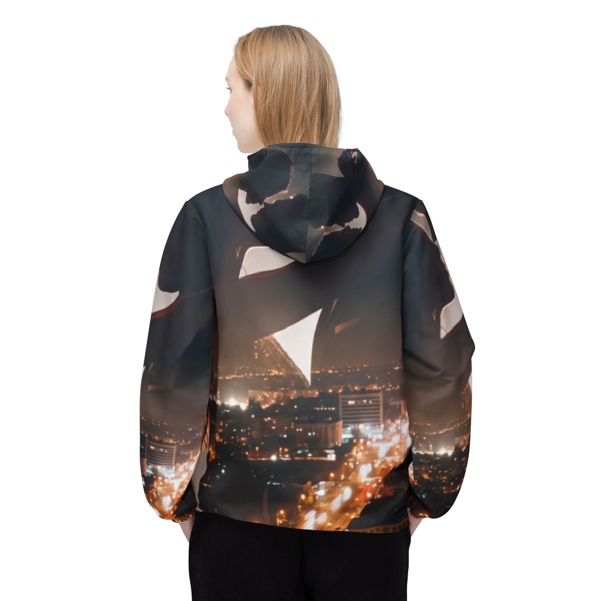 Unisex Windbreaker - Midnight City Skyline | Echovira...