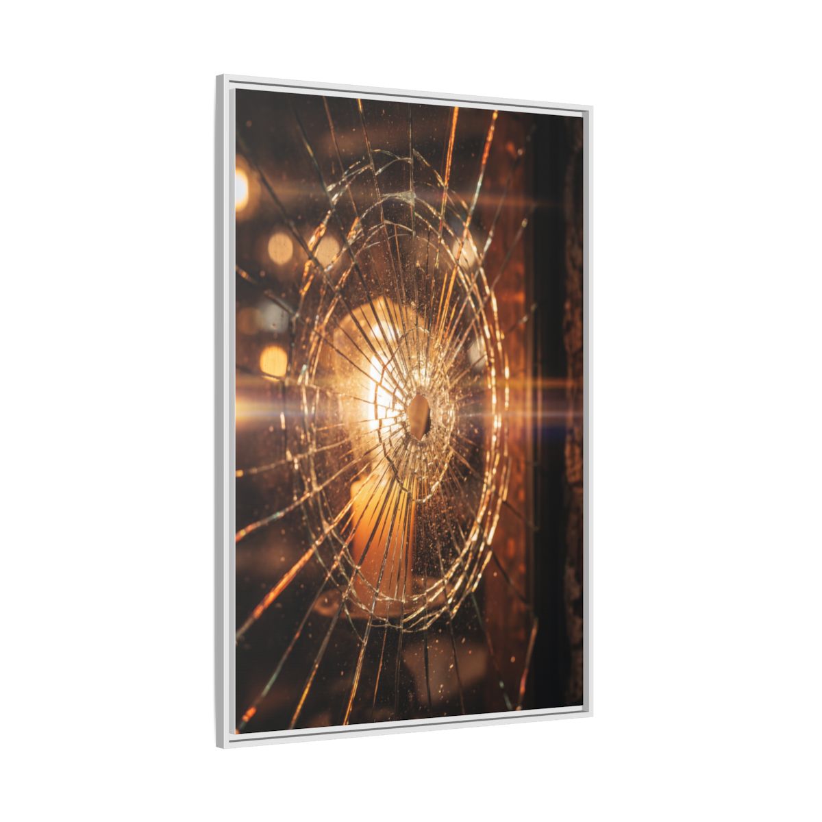 Framed Matte Canvas - Shattered Glass