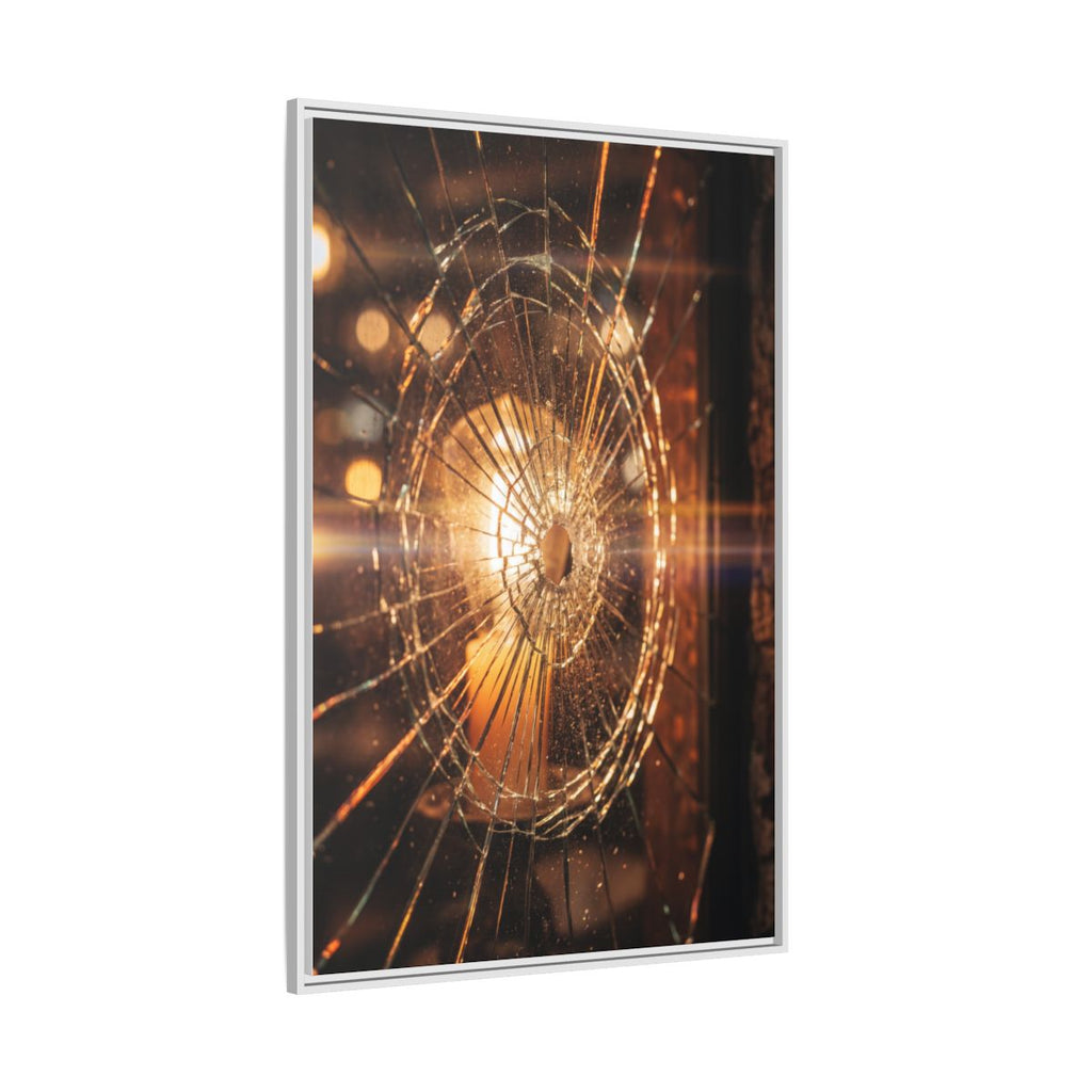 Framed Matte Canvas - Shattered Glass — White / 1.25"