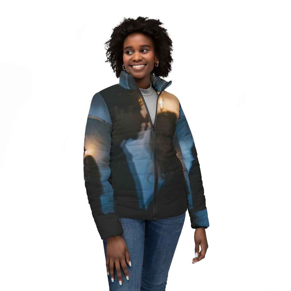 Midnight Reflections Women's Puffer - Moody Winter Coat |...