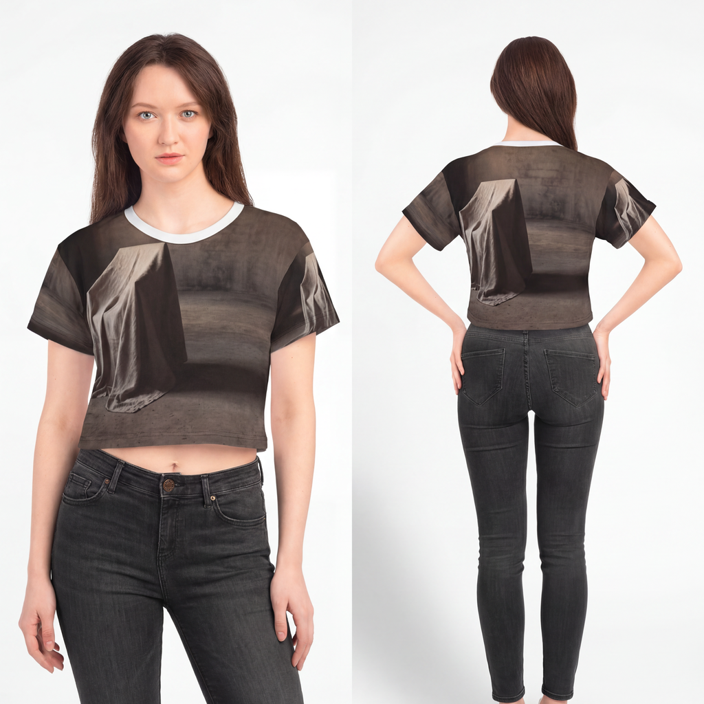 Crop Tee - Wabi-Sabi Silhouette Art