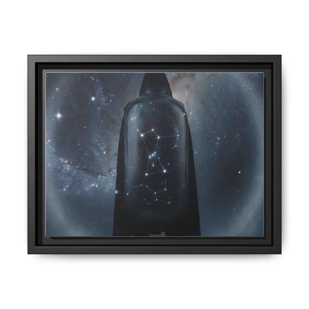 Framed Matte Canvas - Cosmic Sentinel — Black / 1.25" (10×8, 12×9, 14×11, 16×12, 20×10, 18×12, 20×16, 24×16, 24×18, 36×12, 24×20, 32×16, 30×20, 30×24, 32×24, 48×16, 36×24, 48×24, 40×30, 60×20, 48×32, 60×30 & 60×40)