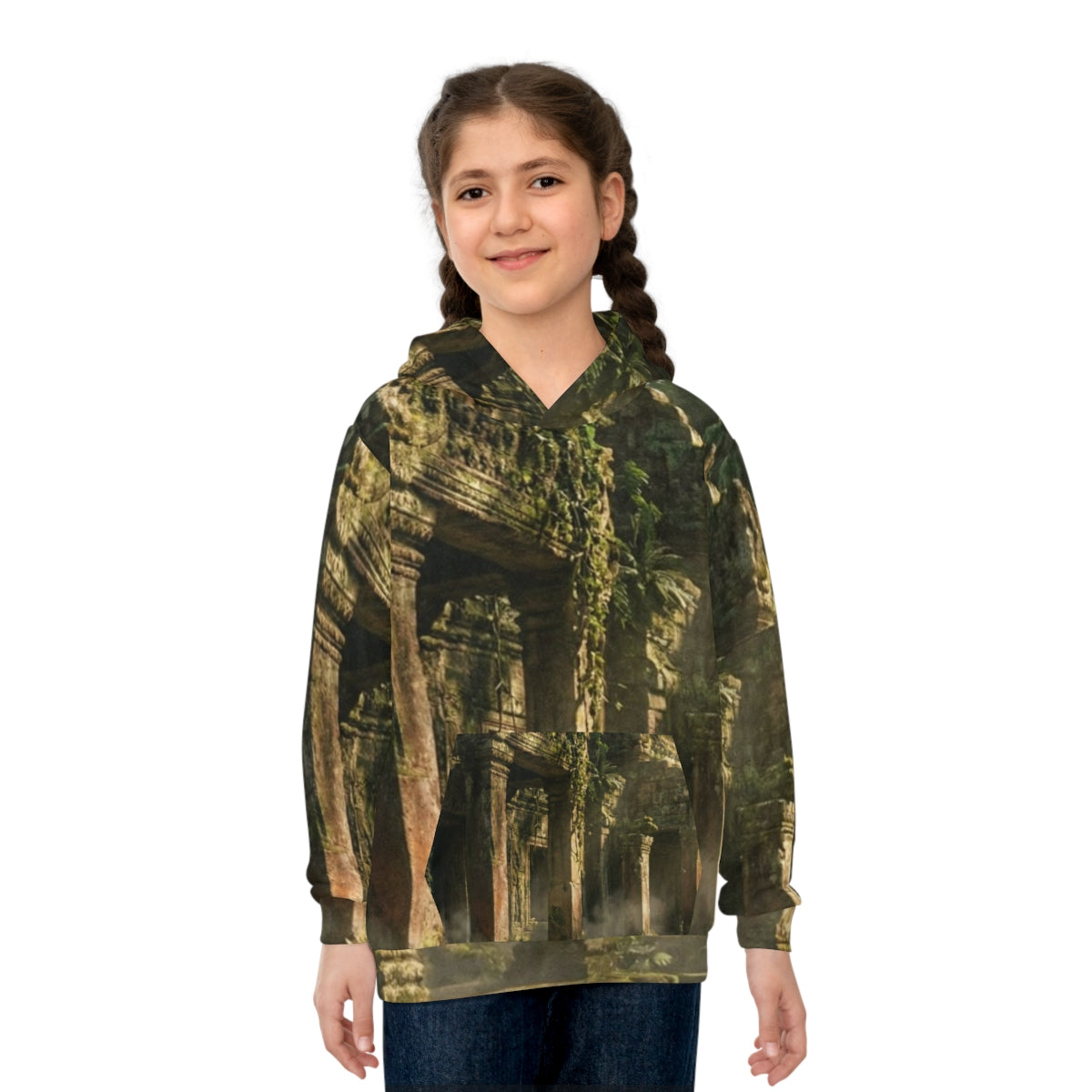 Children's Hoodie - Secret Jungle Temple | Echovira Gallery
