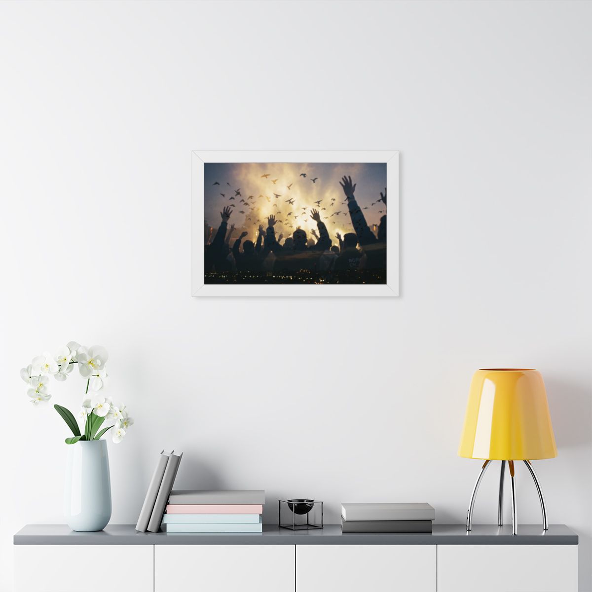 Framed Horizontal Poster - Euphoric Solstice Silhouette Art...