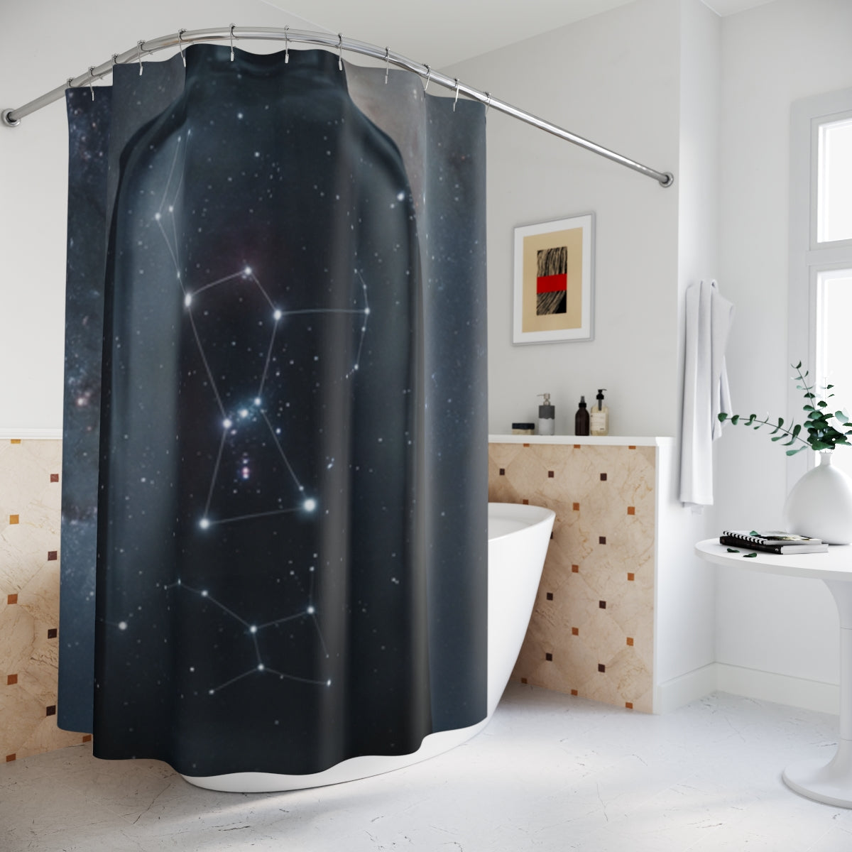Orion Constellation Art Shower Curtains