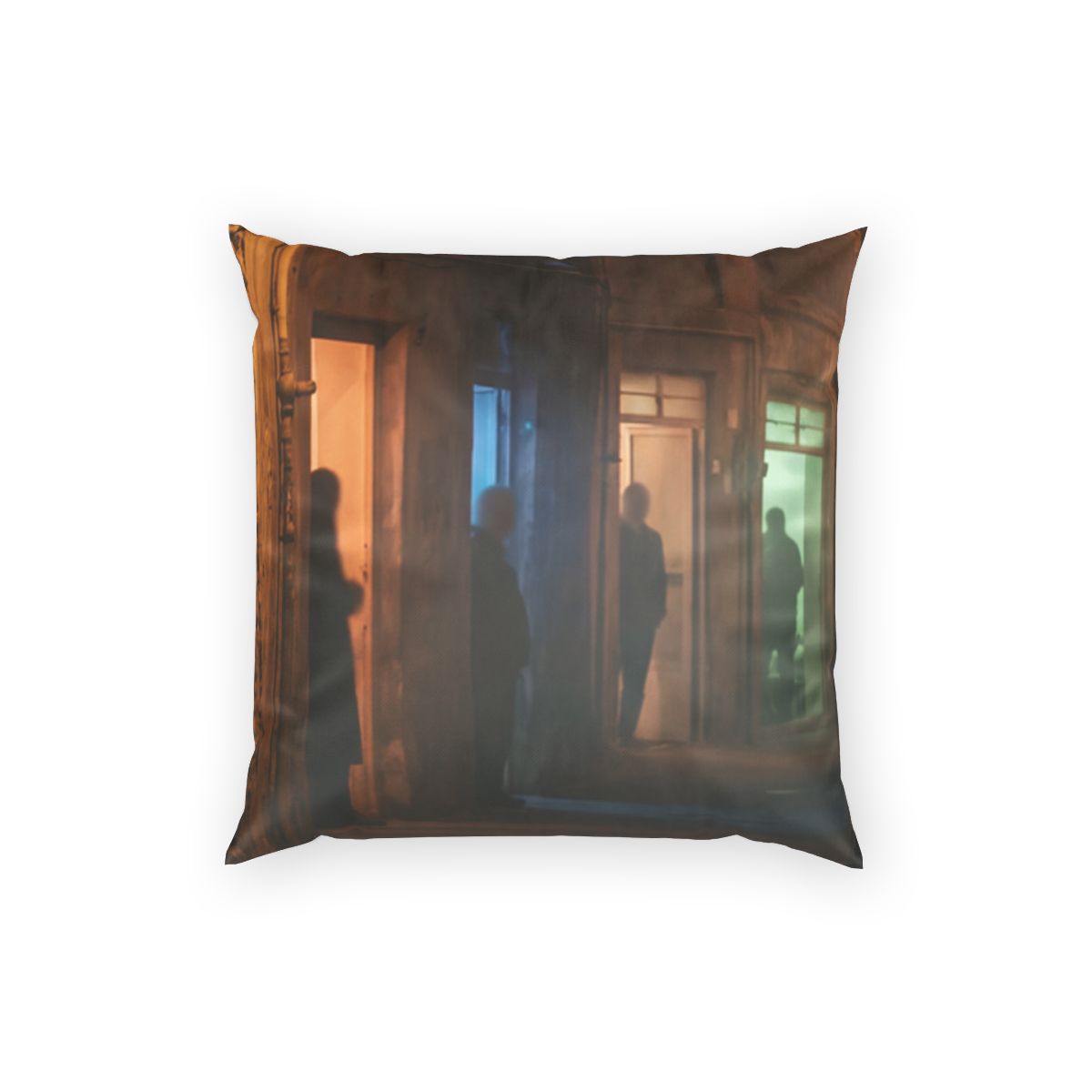 Poly Velvet Pillow - Shadowed Alleyway Mystery Art Print |...