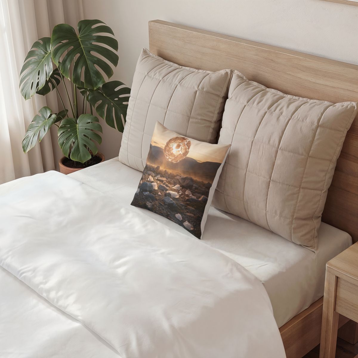 Poly Velvet Pillow - Frozen Peak | Echovira Gallery