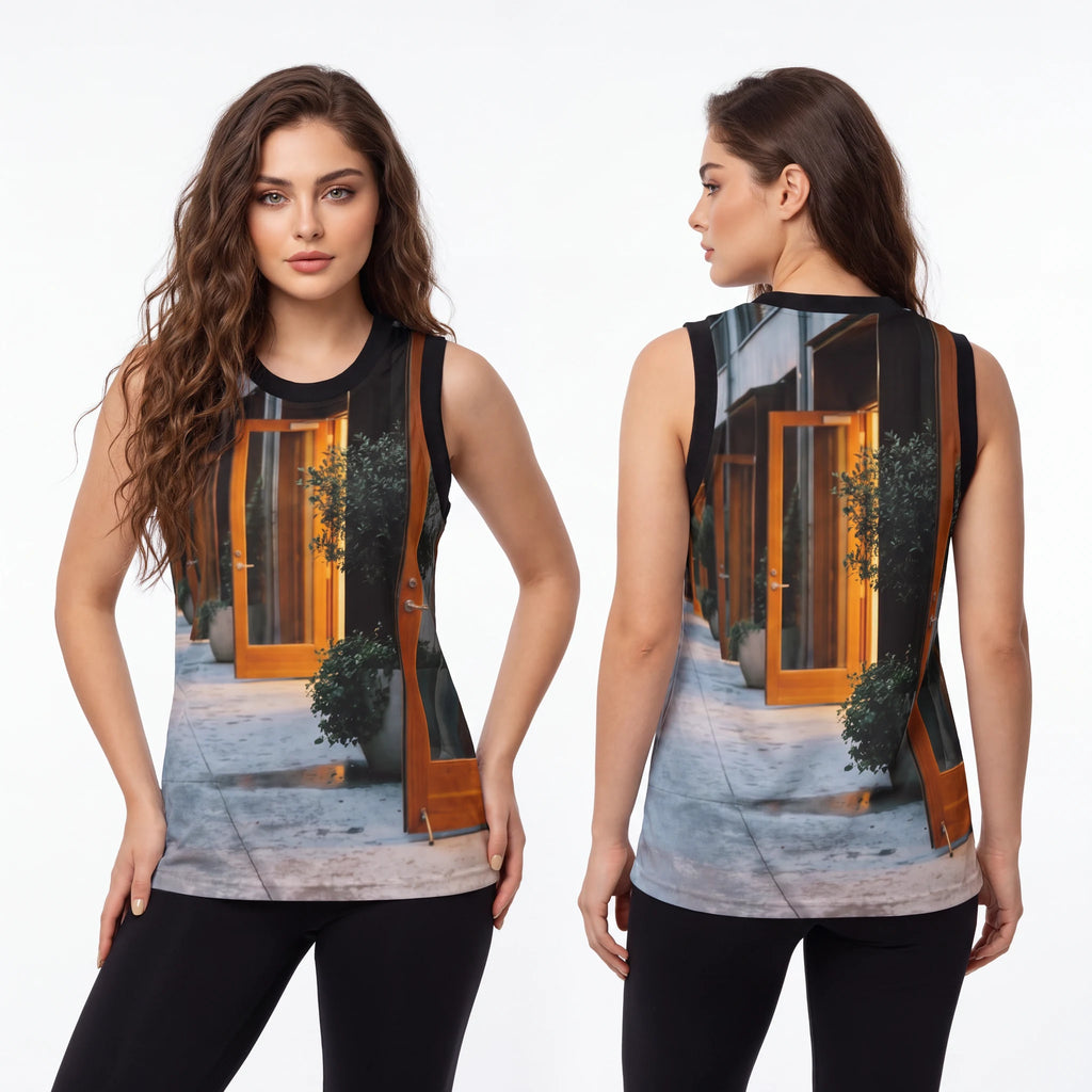 Unisex Basketball Jersey - Twilight Walkway | Echovira...