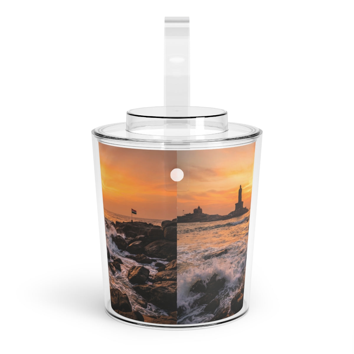 Ice Bucket with Tongs - Ice Bucket - Golden Coastal...