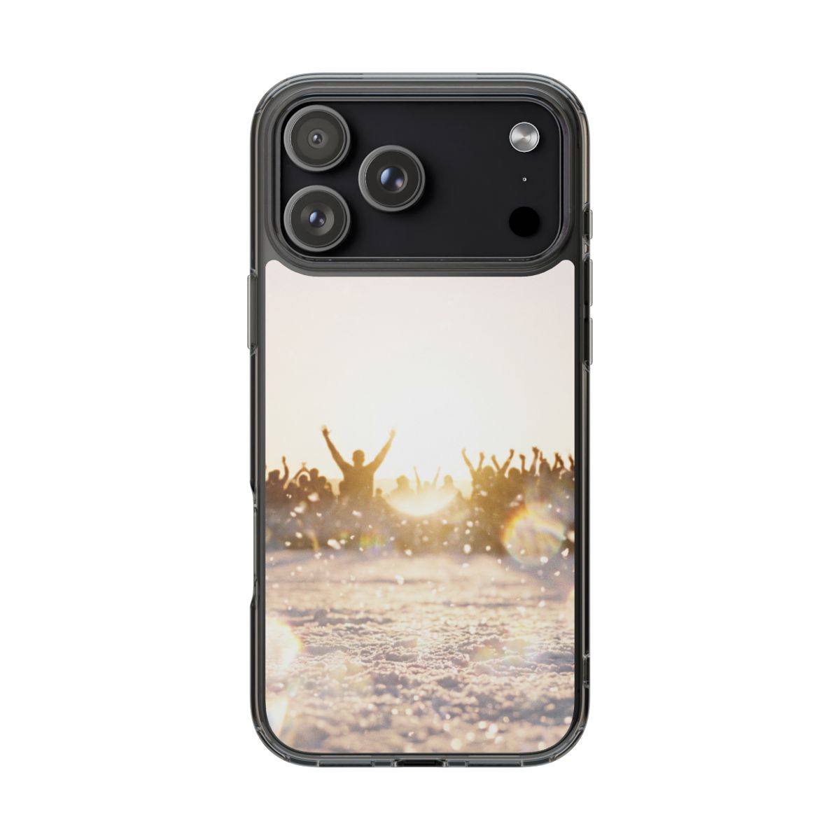 Golden Hour Crowd Clear iPhone Case