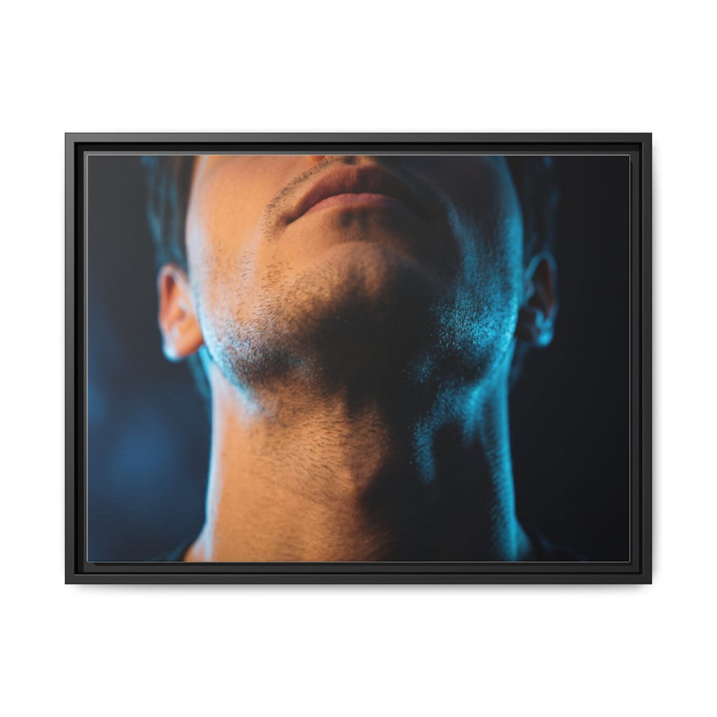 Framed Matte Canvas - Neon Pulse Core — Black / 1.25"