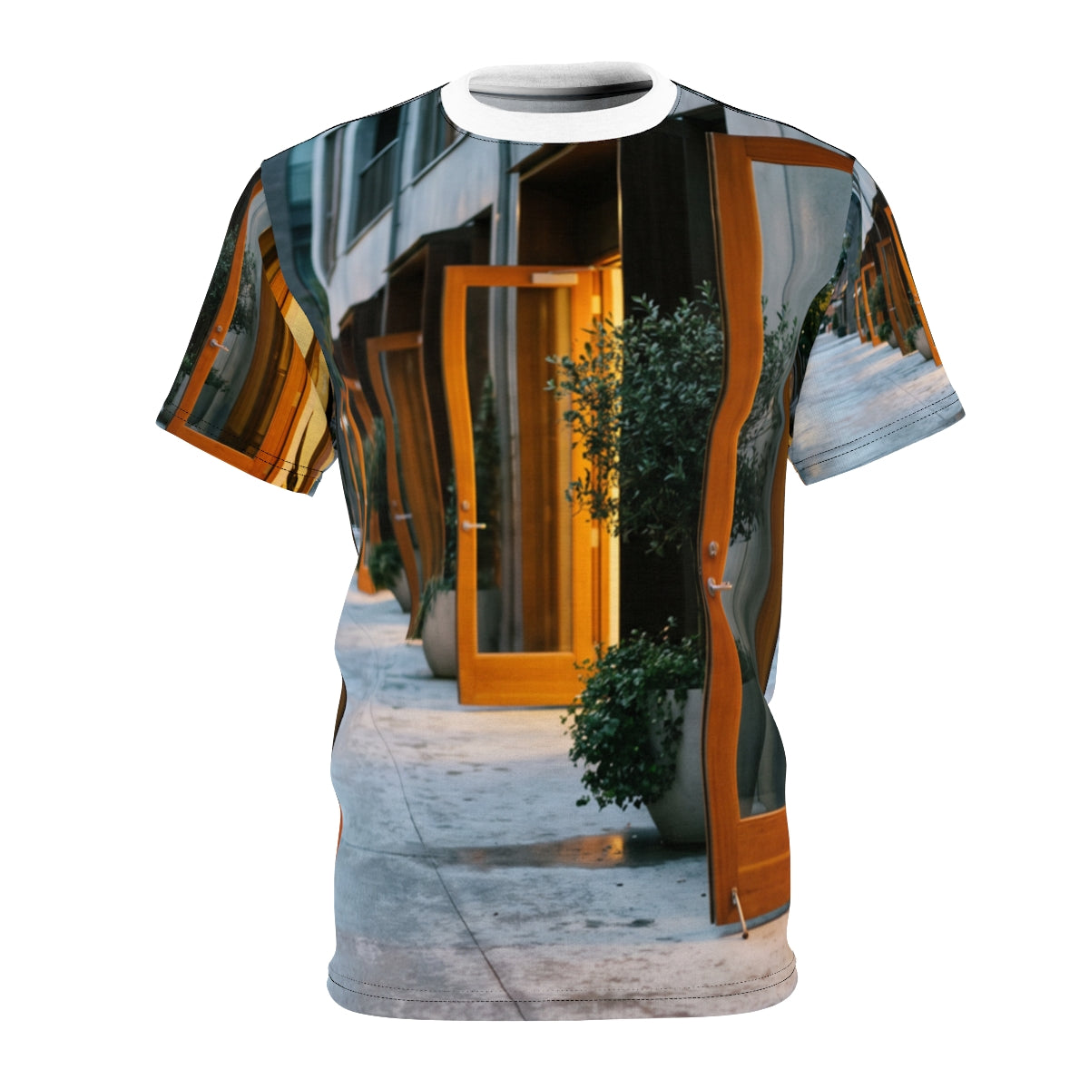 Men's Cut & Sew Tee - Twilight Courtyard | Echovira Gallery