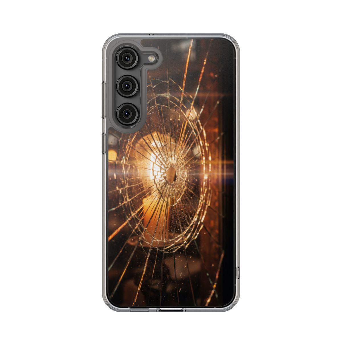 Clear Impact-Resistant Case - Fractured Glow