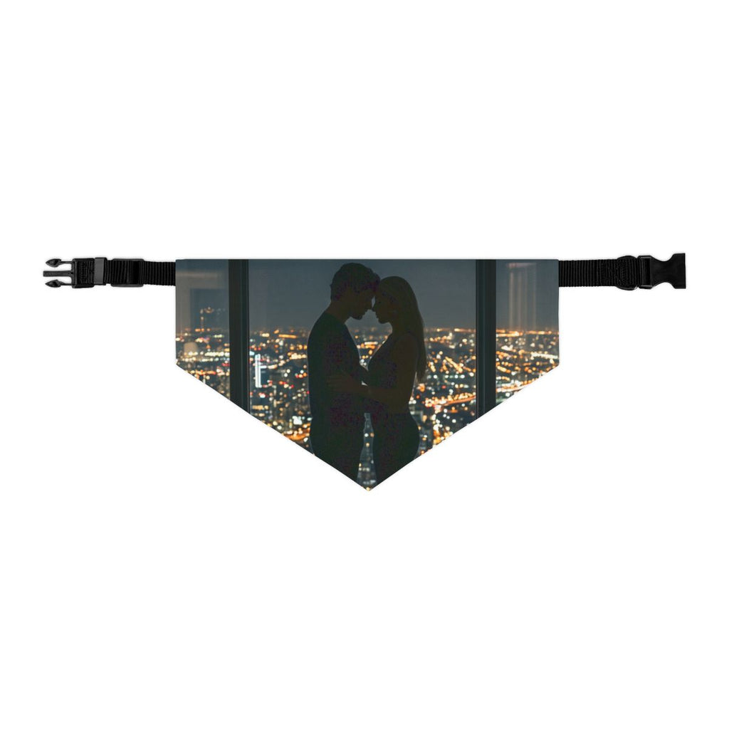 Pet Bandana Collar - City Lights Embrace Skyline Wall Art |...