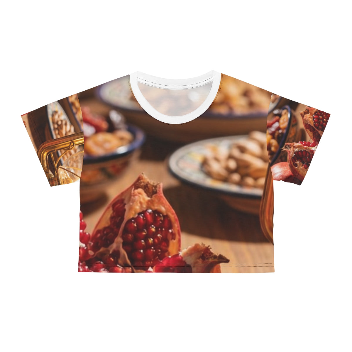 Crop Tee - Amber Harvest Feast | Echovira Gallery