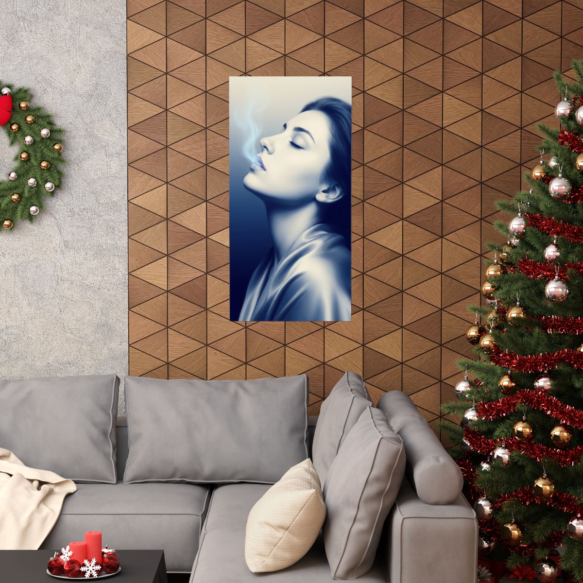 Matte Vertical Poster - Ethereal Blue Somnium Portrait (8×10...