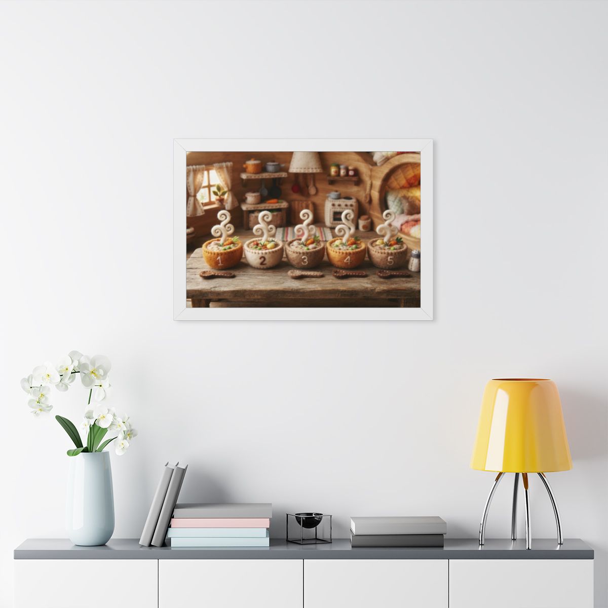 Framed Horizontal Poster - Woodland Hearth Kitchen — White...