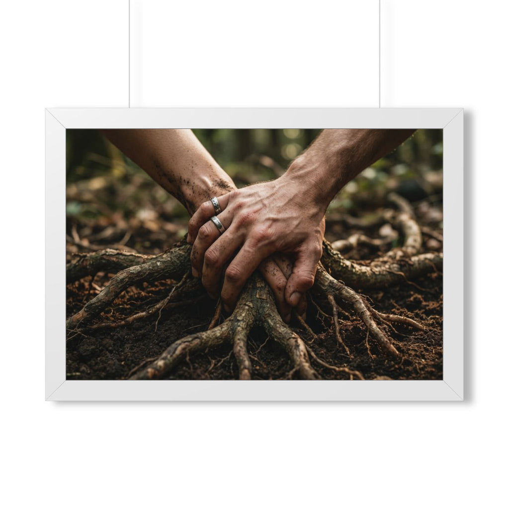 Framed Forest Hands Horizontal Poster