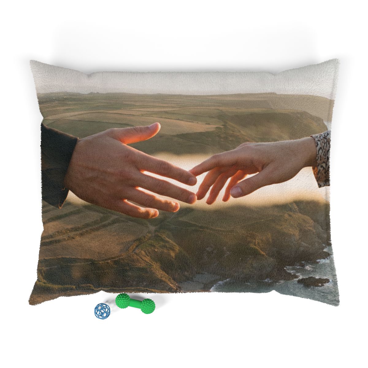 Pet Bed - The Infinite Touch | Ethereal Coastal Art |...