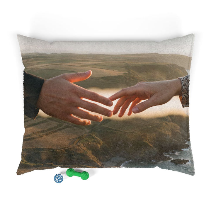 Pet Bed - The Infinite Touch | Ethereal Coastal Art