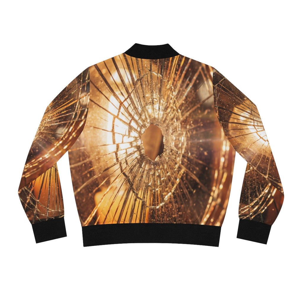 Women's Bomber Jacket - Shattered Light | Echovira Gallery