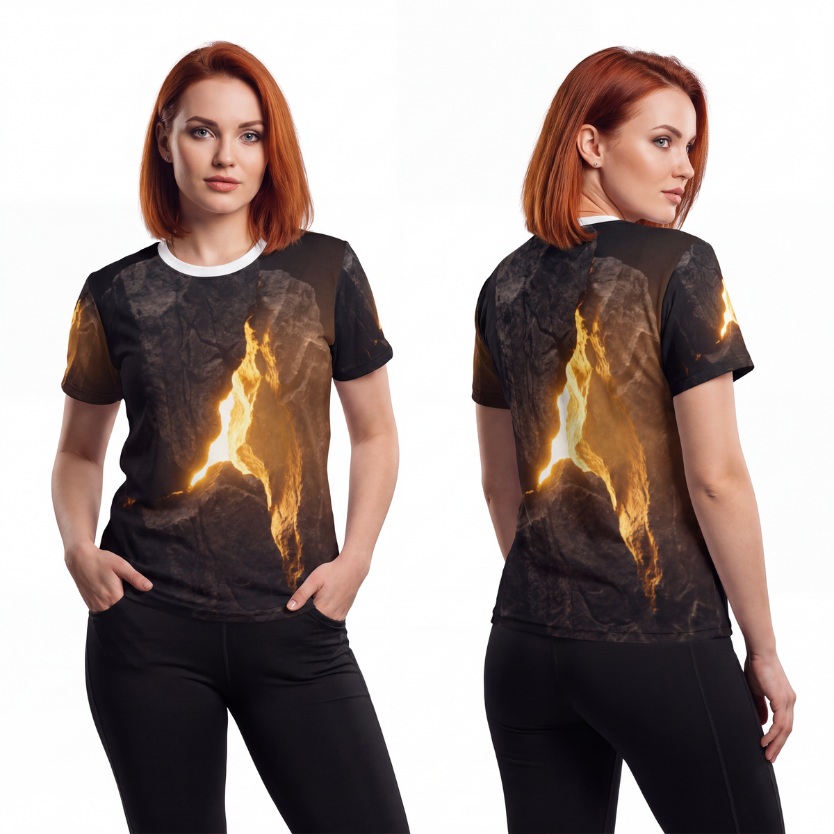 Unisex Cut & Sew Tee - Golden Monolith Shirt | Echovira...