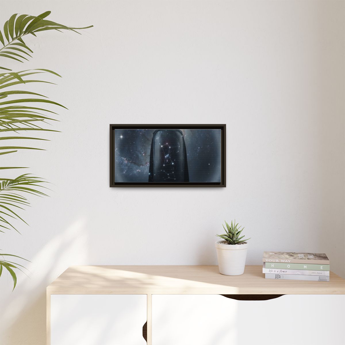 Matte Canvas, Framed - Cosmic Sentinel Orion Constellation...