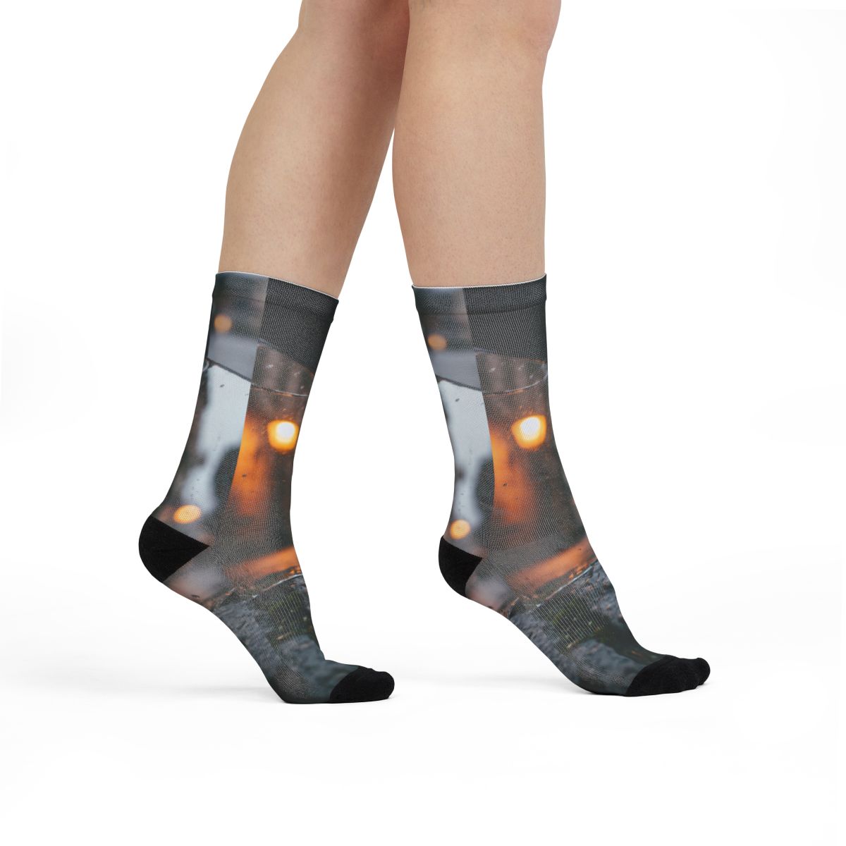 Sublimation Crew Socks - Urban Solitude | Echovira Gallery