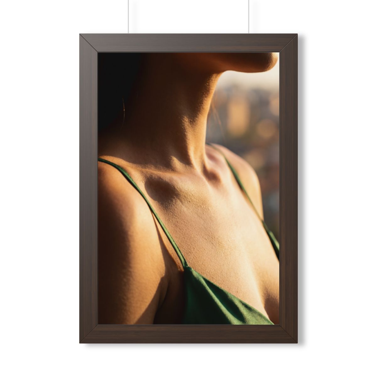 Framed Vertical Poster - Golden Hour Glow - Minimalist... |...