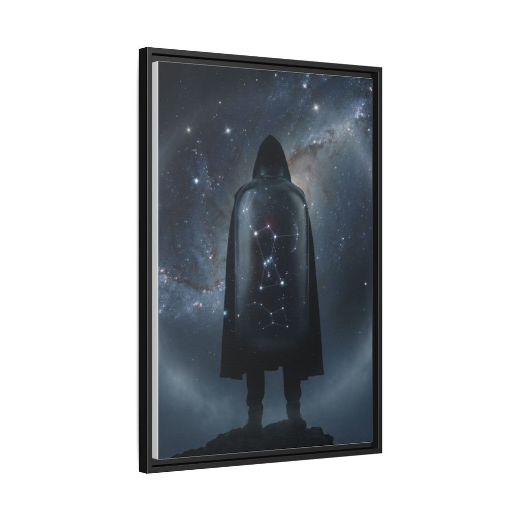 Framed Matte Canvas - Cosmic Sentinel — Black / 1.25" (8×10, 9×12, 11×14, 12×16, 10×20, 12×18, 16×20, 16×24, 18×24, 12×36, 20×24, 16×32, 20×30, 24×30, 24×32, 16×48, 24×36, 24×48, 30×40, 20×60, 32×48, 30×60 & 40×60)