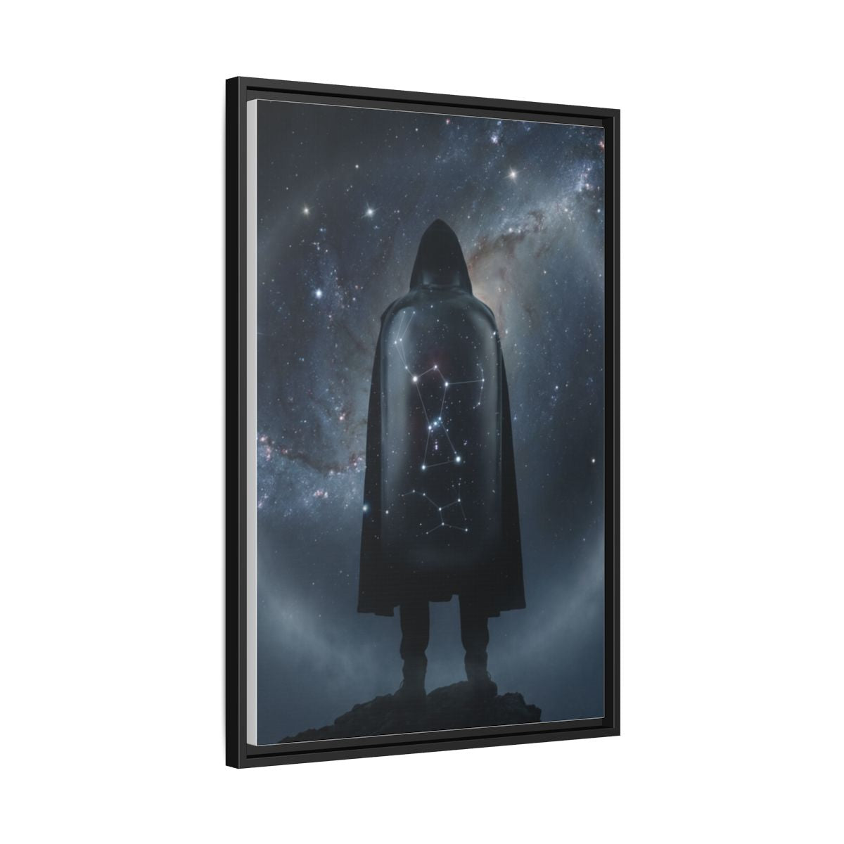 Framed Matte Canvas - Cosmic Sentinel — Black / 1.25" (8×10, 9×12, 11×14, 12×16, 10×20, 12×18, 16×20, 16×24, 18×24, 12×36, 20×24, 16×32, 20×30, 24×30, 24×32, 16×48, 24×36, 24×48, 30×40, 20×60, 32×48, 30×60 & 40×60)