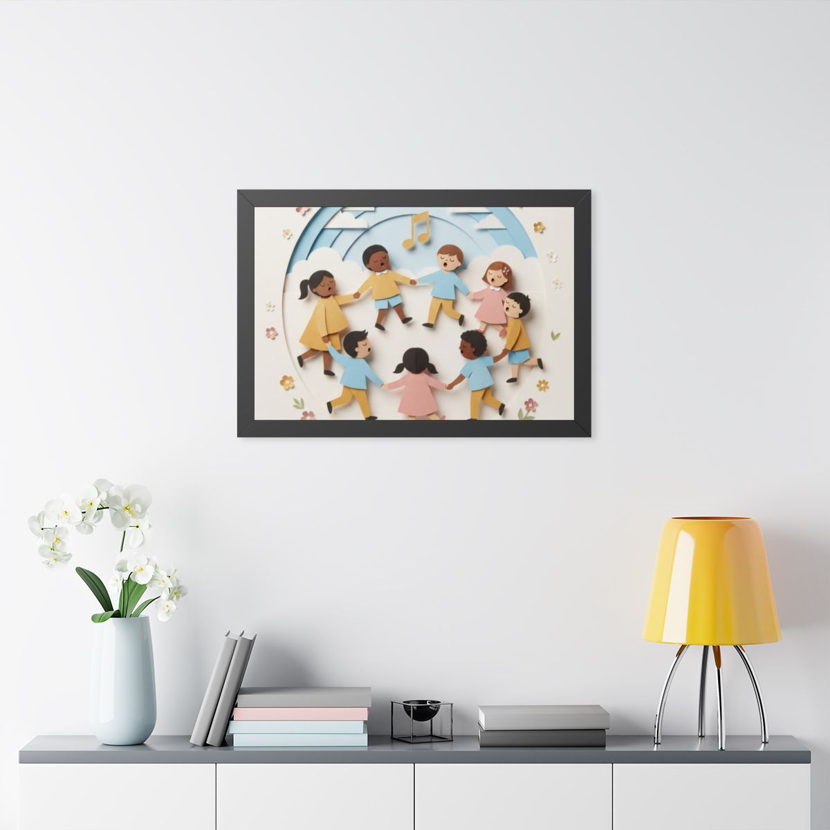Framed Horizontal Poster - Harmony Circle — Black (14×11......