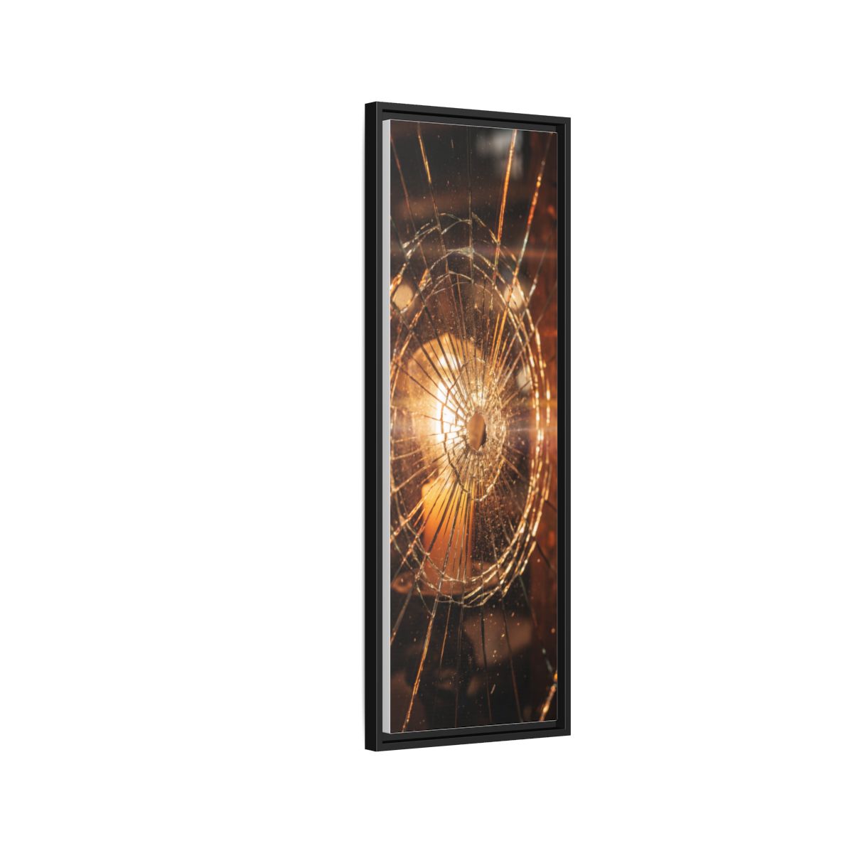 Framed Matte Canvas - Shattered Glass — Black / 1.25"