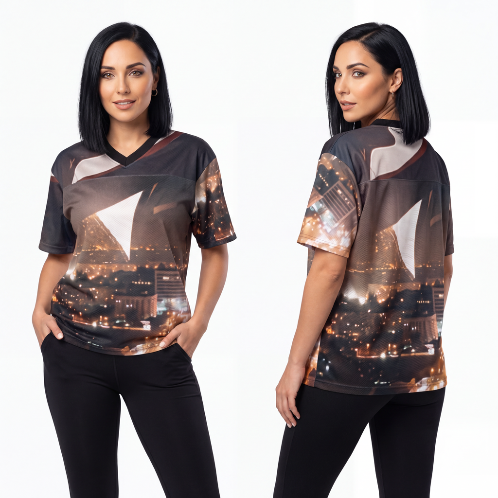 Unisex Football Jersey - Midnight City Skyline | Echovira...