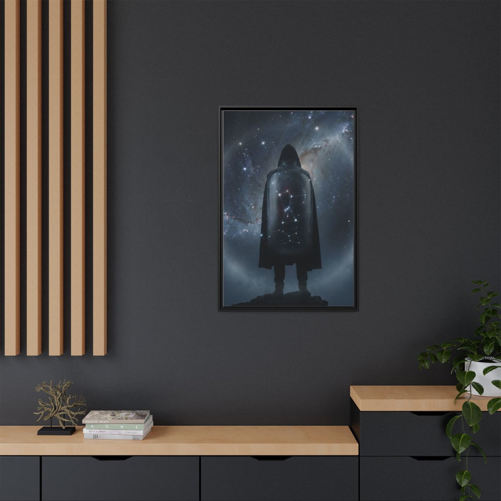 Framed Matte Canvas - Cosmic Sentinel — Black / 1.25" (8×10...