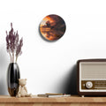 Acrylic Wall Clock - Sunset Lake Silent Timepiece | Echovira...