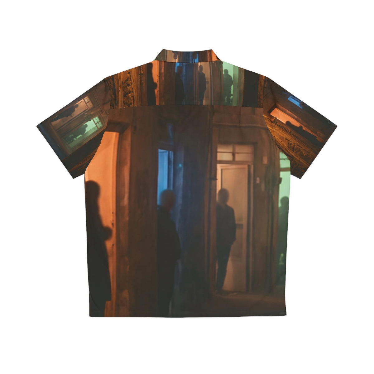 Men's Hawaiian Shirt - Shadowed Alleyway Mystery Art Print |...