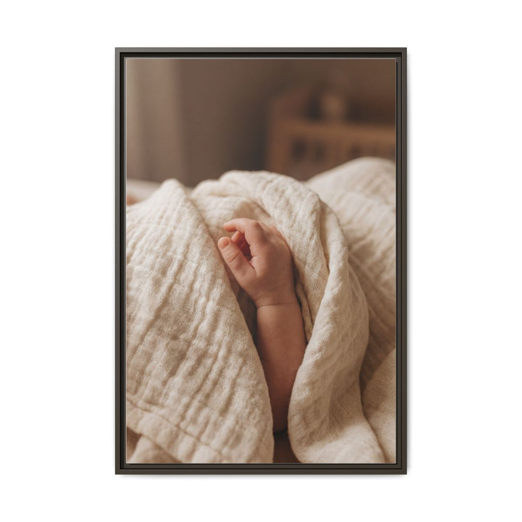 Framed Matte Canvas - Neutral Nursery — Espresso / 1.25"