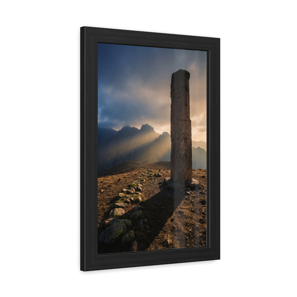 Framed Poster - Ancient Lion & Sun